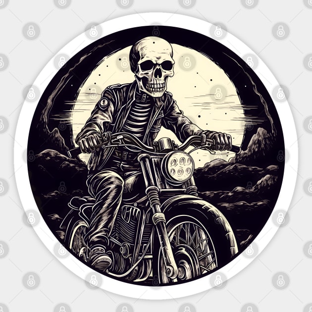 Cool Skeleton Motorcycle Sticker by pako-valor